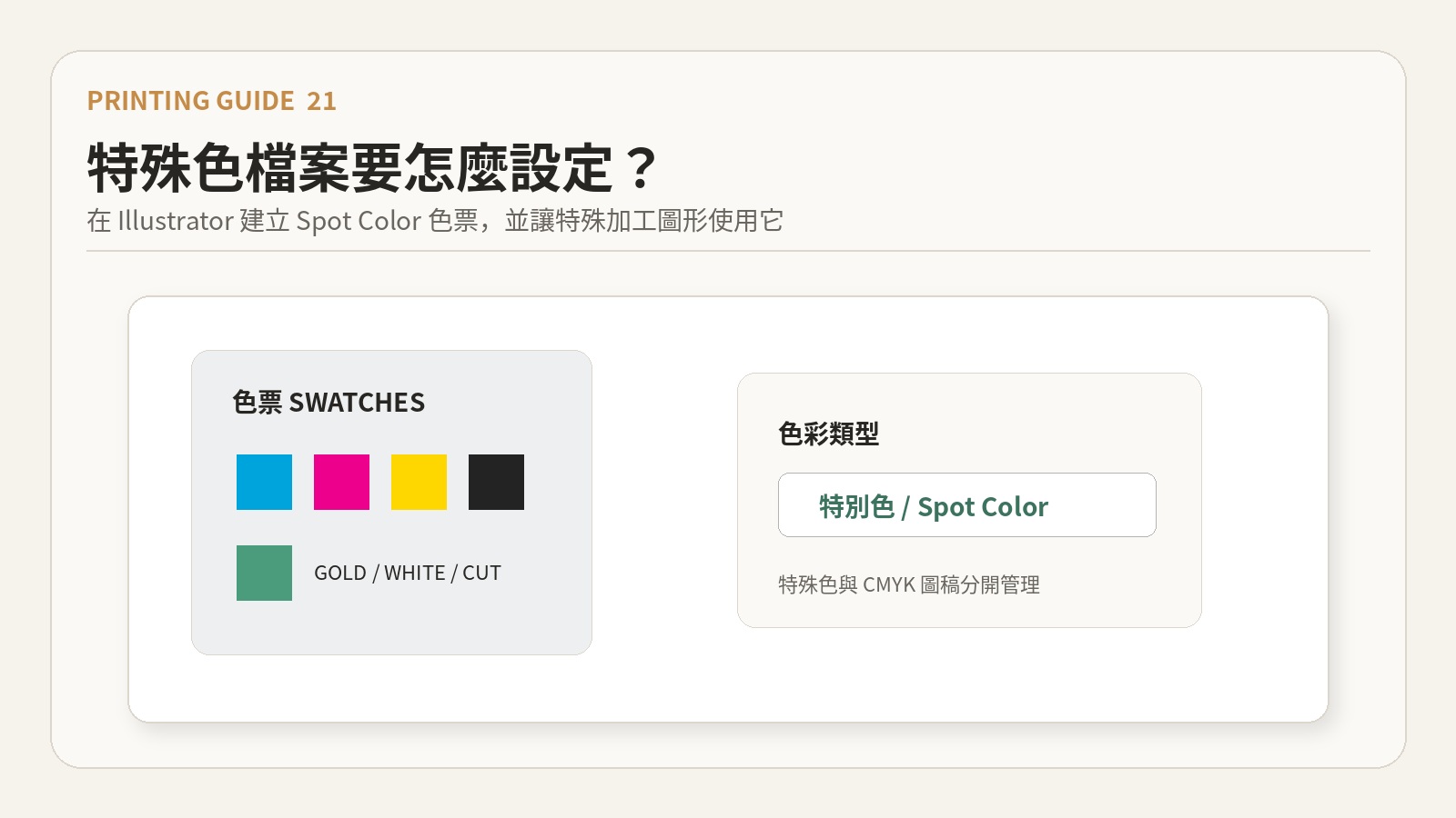 特殊色檔案要怎麼設定?